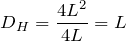 \begin{align*}D\x_H = \frac{4L^2}{4L} = L\end{align*}